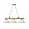 Z-Lite Cordon 3 Light Billiard, Rubbed Brass & Golden Mottle 2306-3RB-AGM14 - alternate 7